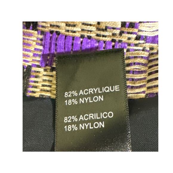 Doncaster Womens Cropped Blazer Size 4 Purple Black - Picture 8 of 8